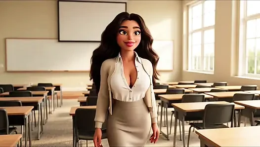 Hot Teacher Strips Completely Naked During Class – Erotic Nude Lesson