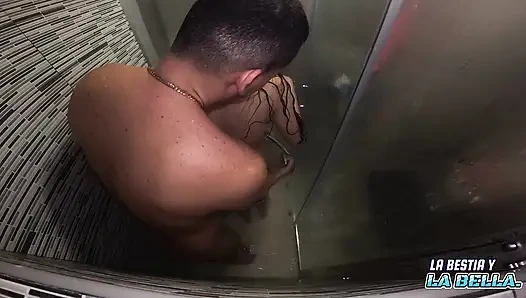 Anal Sex in the Shower with Beautiful Colombian Girl