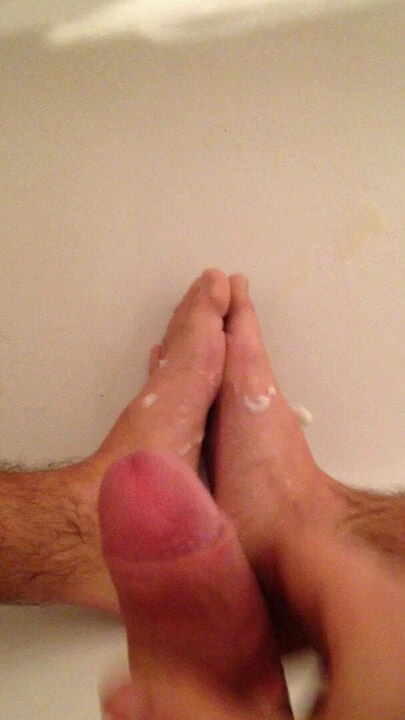 Cumshot on my Pissed on Feet