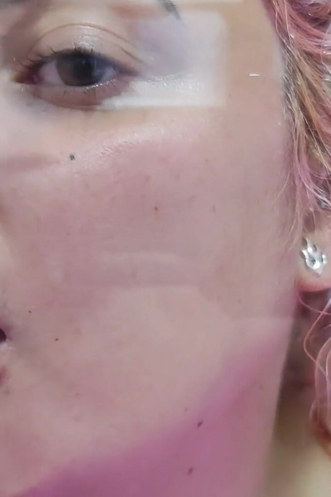 Fetish Glasschord Licking Face Body Tits Ass in the Shower