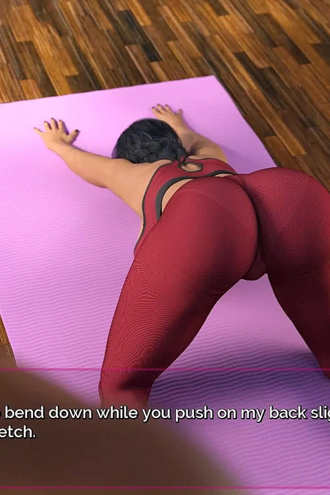 Shut up and dance: sexy landlady doing yoga with her tenant in the backyard ep 52