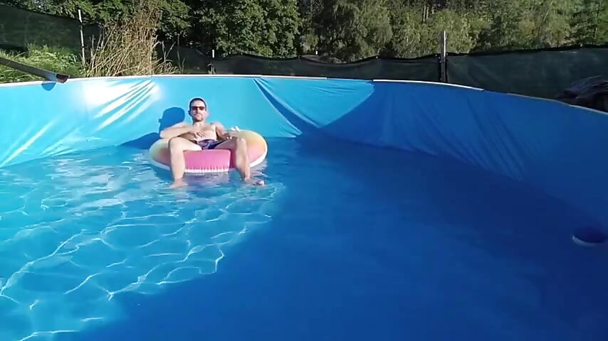 Wet Summer Ride. Handjob in the Pool