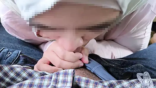 Hijab Girl Cheat with Her Colleague Car and Got Cum In Mouth - Minokiiko
