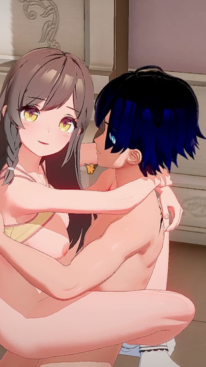 Having fun with anime girl, classic sex, force blowjob, cumshot | Clip 2