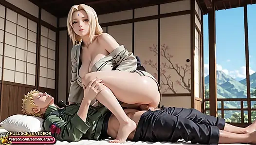 Tsunade's Secret S-Rank Mission: Sexually Satisfying All the Villagers. 3D Hentai AI Generated Anime Porn