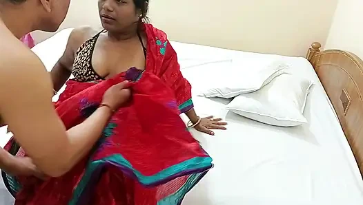 Tante seksi india suman yang lagi sange nyepong kontol dan ngentot habis-habisan dengan kain sari