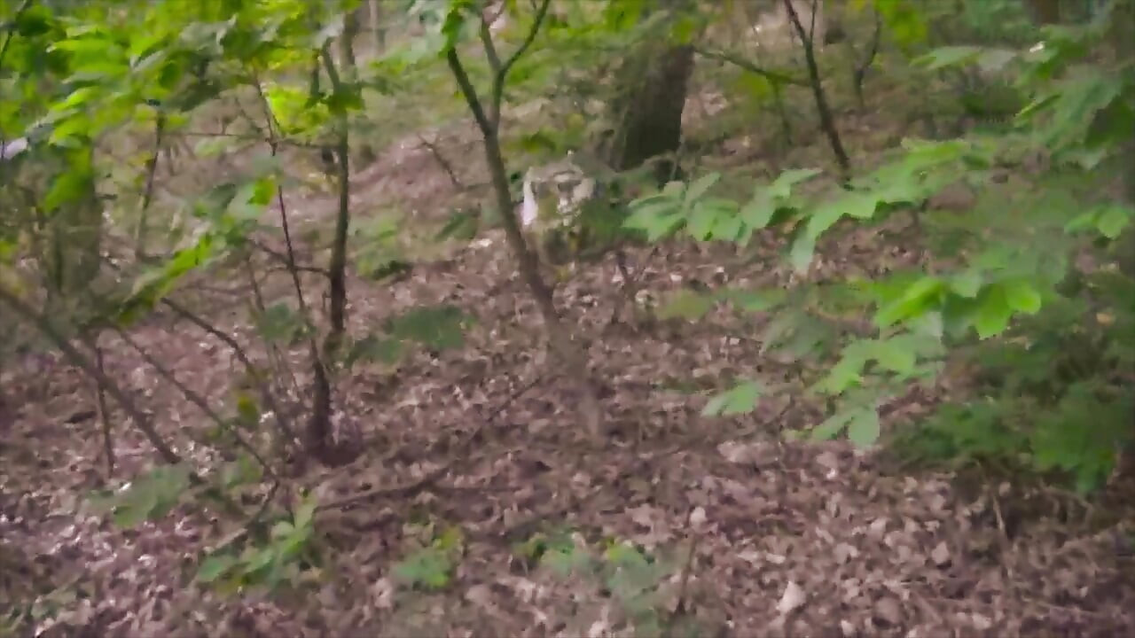 Nice and Long Cumshot, Shirtless, in a Public Forest