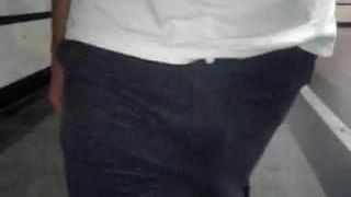 Huge cock freeballing in shorts