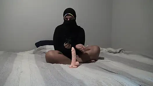 perverted arab girl has massive sex toy collection