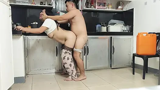 SNEAK FUCK AT THE KITCHEN BEFORE GOING TO SLEEP