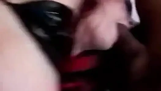 Naughty MILF gets fucked from behind while riding cock