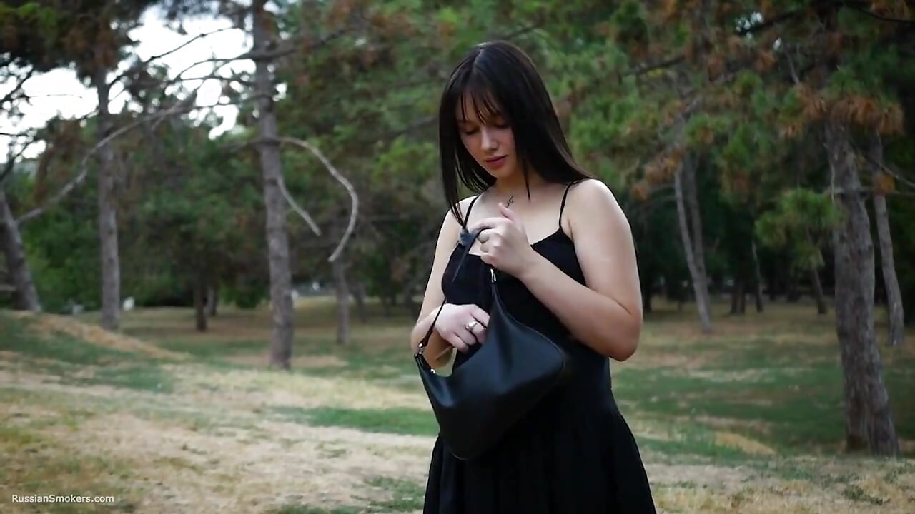 Smoking 120mm Cigarette Outdoors