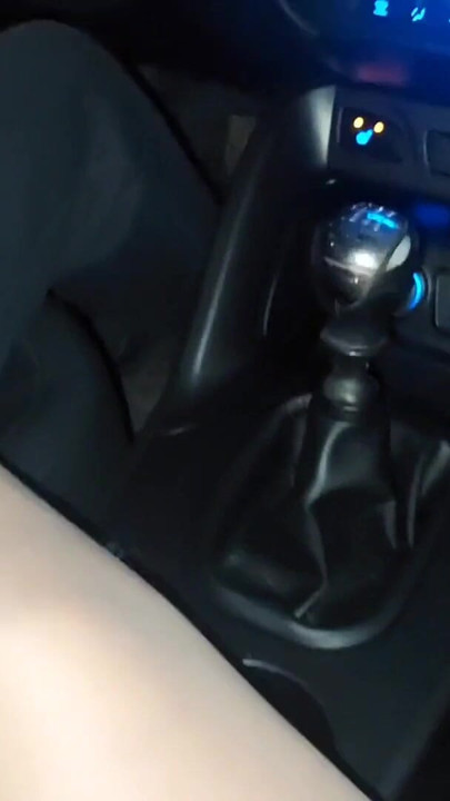 Mature stepmom teases her stepson in the car, in public, with her sexy legs in stockings | Clip 1