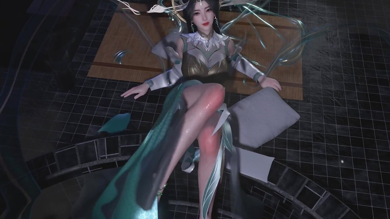 3D Napaljena Kurva Cosplay Ljepotica Zadirkuje Veliki Kurac da Joj Jebe Pičku