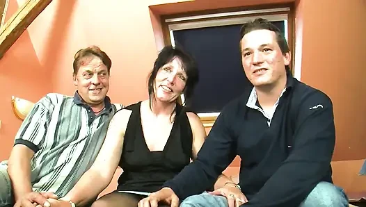 Threesome in the top floor apartment