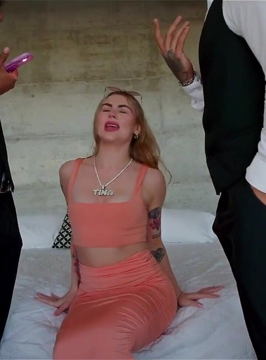 Unexpected 3 BBC Gangbang During Photoshoot,irish Snowbunny Tina Snow Pissed on & Destroyed