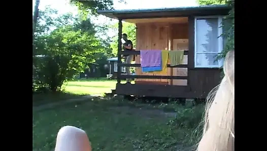 Beautiful Skinny MILF with Small Tits Ass Fucked and Cum in Mouth in Public Park