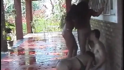 Piss Drenched Outdoor Group Fuck - Sluts Soaked Everywhere