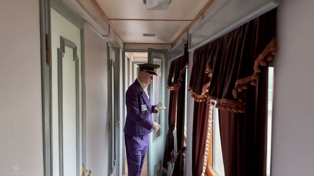 Train conductor services passenger's big cock and gets cum in ass