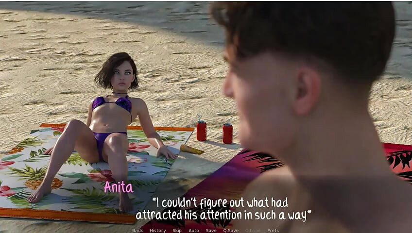 Weekend Lollygagging - Gameplay - Roleplay - Anita Teasing Men at Beach