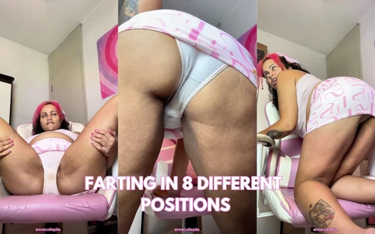 Annacutiepiie Farting in 8 Different Positions with Mini Skirt Big Ass