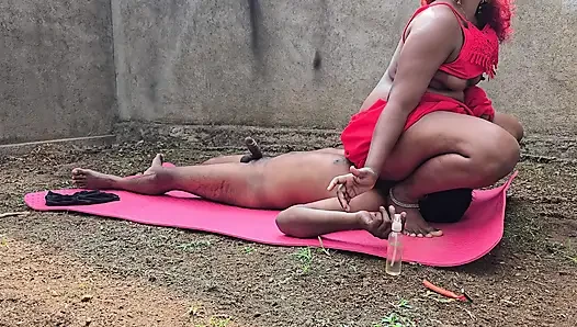 Indische sari schwanzputz-milf hart 69 lutschen und harter fick mit chef, großem schwanz