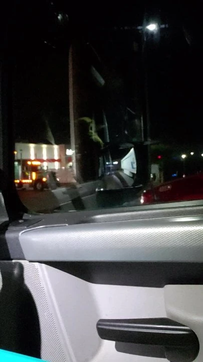quick titflash at truckstop for my gator