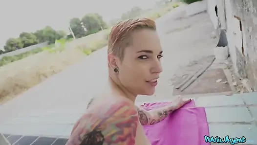 Public Agent - Topless Tattooed Cover Girl Silvia Rubi Loves It Hard