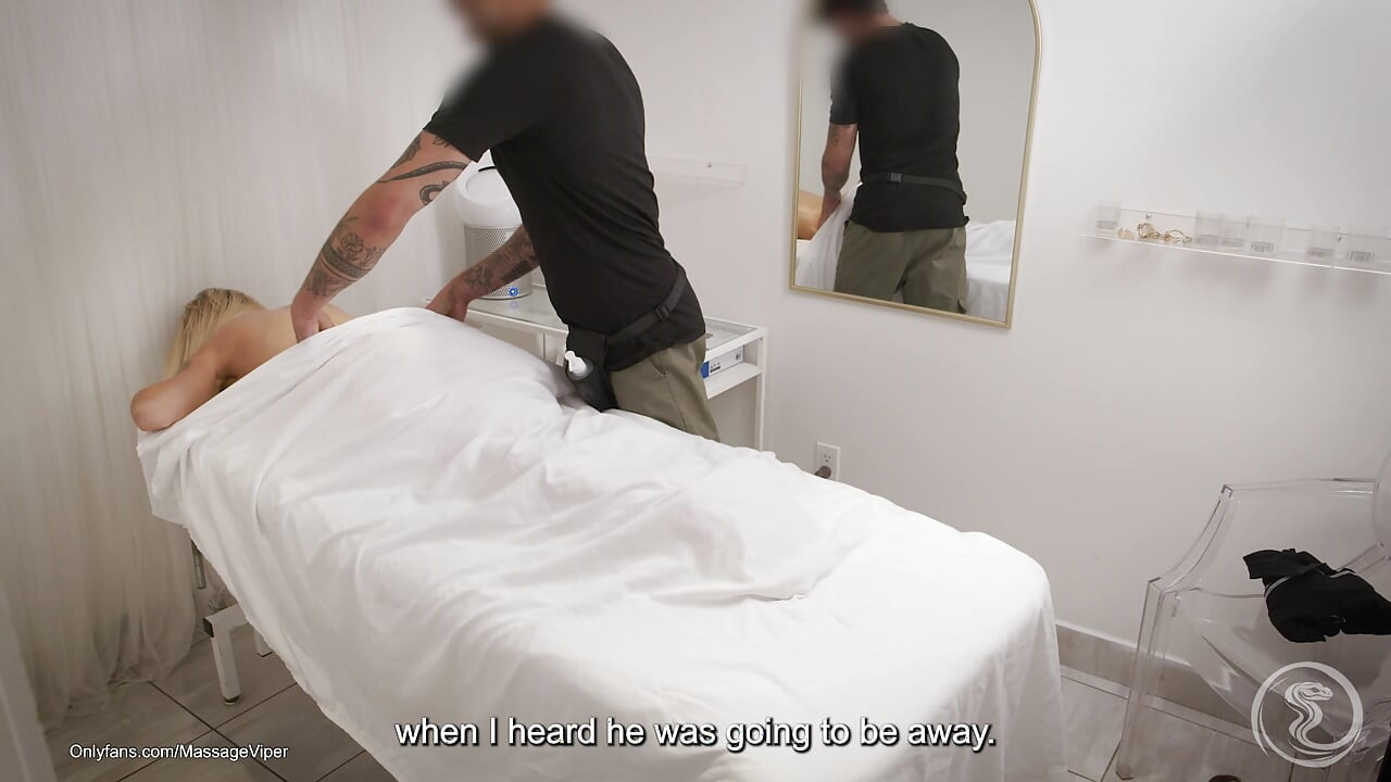 Trophy Wife Tries New Masseur - Bare Tits, Wet Pussy Massage, Blowjob & Body Slide