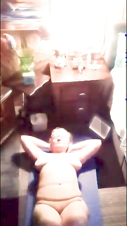 Hot BBW MILF Doing Her Daily Morning Naked Yoga!