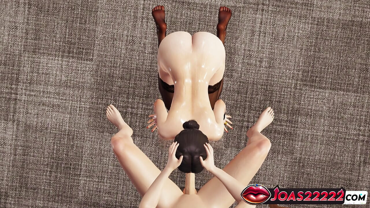 밀프 Mila 3D 애니메이션 - 핸잡 거시기, Frenulum 핥기, 무수정 헨타이의 딥쓰롯 사정