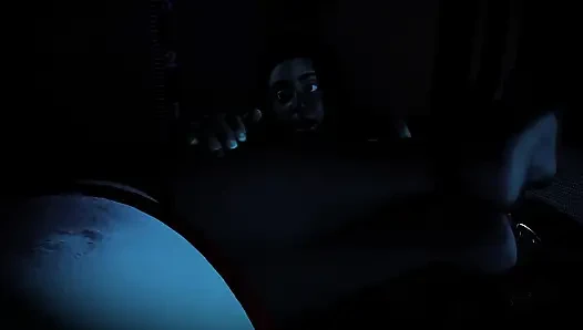 Sesi kerja sepatu suster maple dan stoking nilon merah