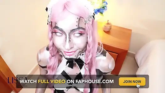 Woman Transformed Into a Robot, a Pleasure_cleaning Mach