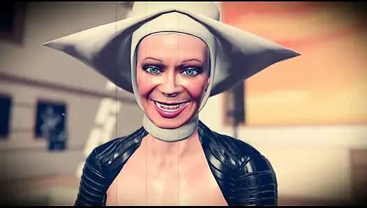 Old 70 Yo Nun and Ritch Man