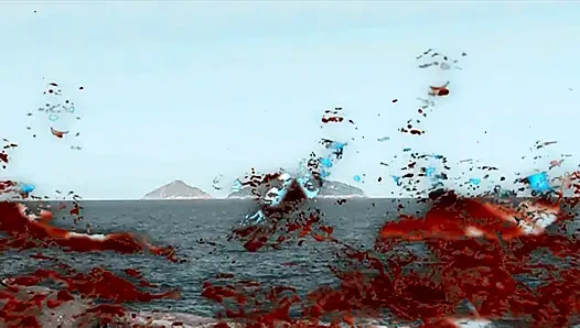 Seks threesome hot banget: pelacur jalang ini dientot habis-habisan di pantai!!