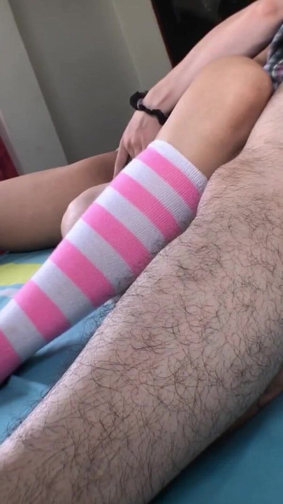 Captivating moment from "Fingering my stepsister wet pussy after school class when my stepfather go out to fuck with"