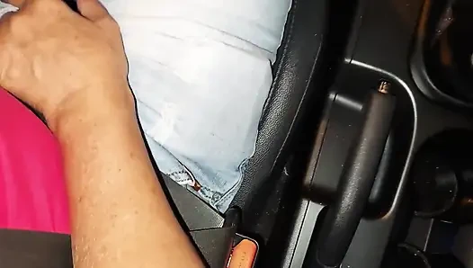 Mature Stepmom with Sexy Legs in Heels in the Car with Her Younger Stepson