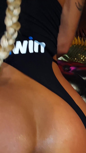 Iconic moment from "Sexy Monika Fox In Black Bodysuit Fucking Himself In All Holes With Huge Dildos"