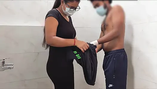 Stepsister Helps Her Stepbrother to take a bath