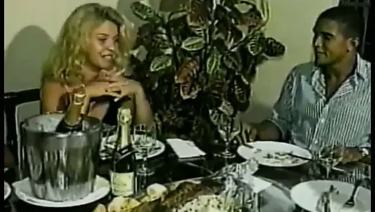 Charming Brazilian goldielocks Heloisa Alves enjoy having sex with two well hung fellows