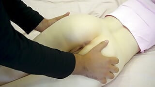 First Timer Girl With Butt Plug Experiencing Deep Anal Fingering and Stretching