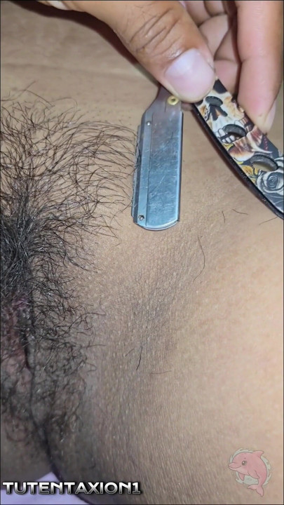Sister-in-law gets her hairy vagina shaved and then puts cock in her | Clip 2