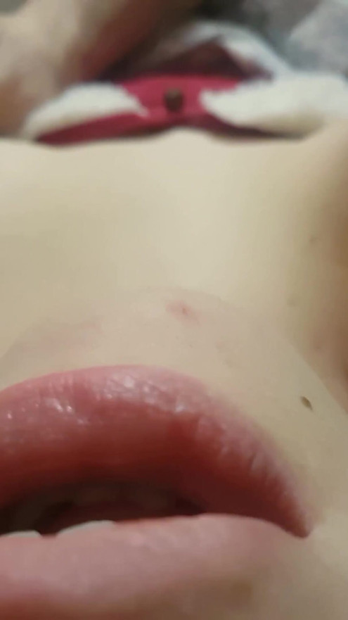 I love to TOUCH and SUCK her big BOOBS - Santa claus nipples ORGASM | Clip 1