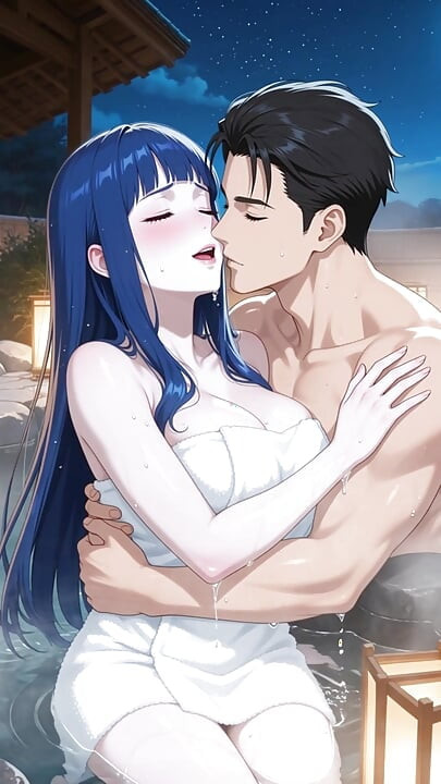 Mantan pacarnya masuk ke jacuzzi, menggodanya dan hinata akhirnya berdamai dengan persetubuhan yang intens - konten buatan AI