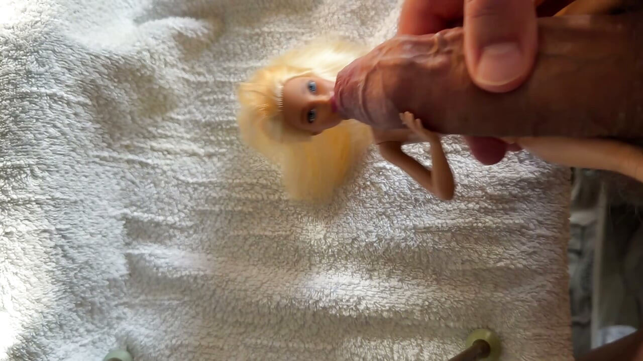 Cumshower for Blonde Barbie Doll