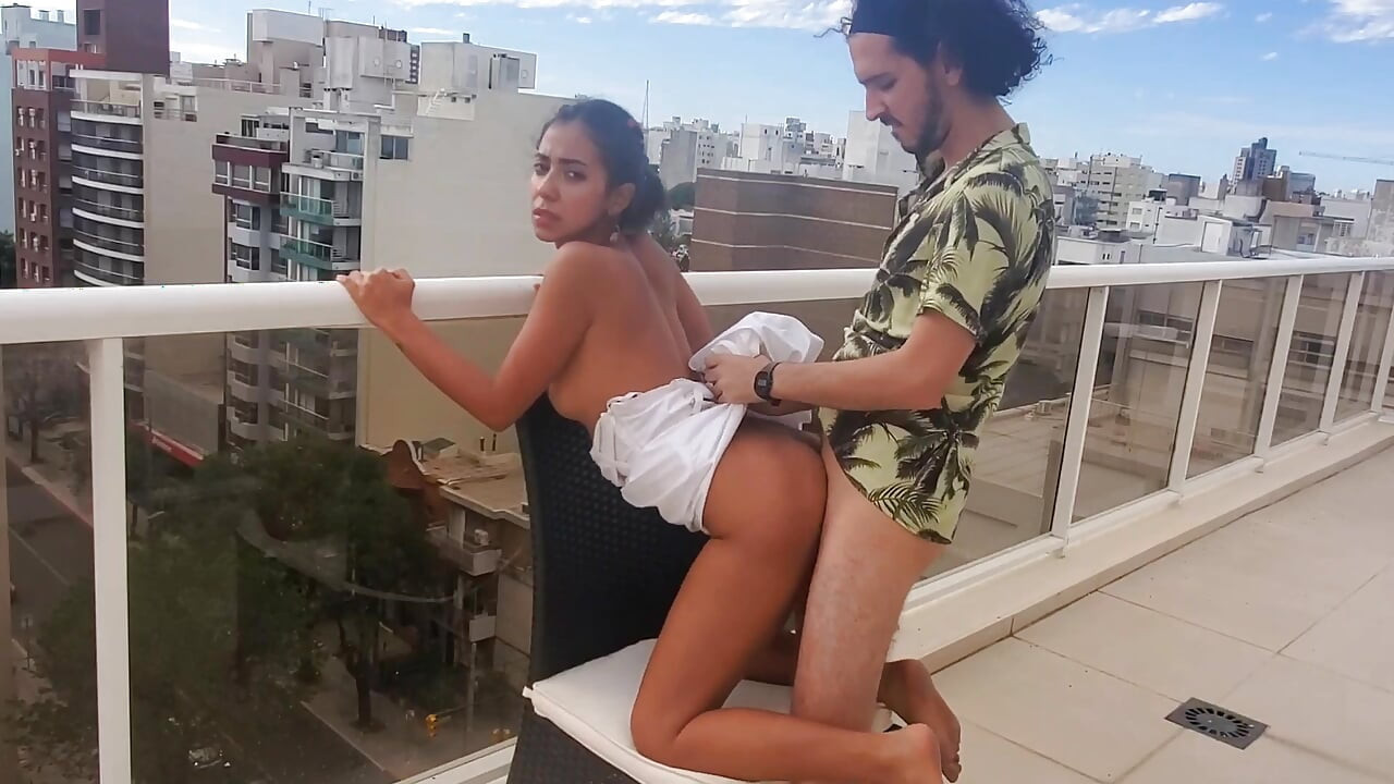 Wild Hope has sex with her future husband's best friend hours before the wedding, public sex on the rooftop