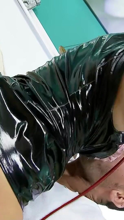 Jaw-dropping moment from "Big Boobs Mature Michelle Thorne at Cosplay Nurse Latex Outfit get Rough Fucked"