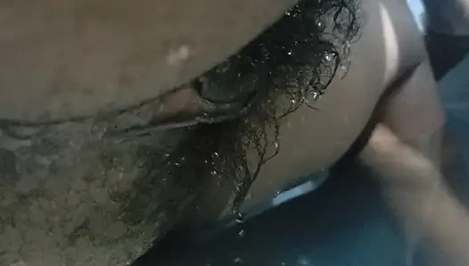 Hot Wife Big Pussy Standing Up On Water, Homemade Sex & Hairy Pussy Close up Carrying