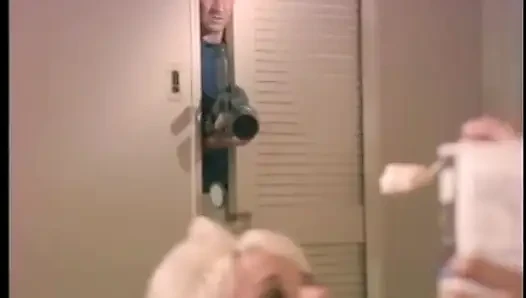 Cowboy licks ice cream off blonde slut's tits then she blows him