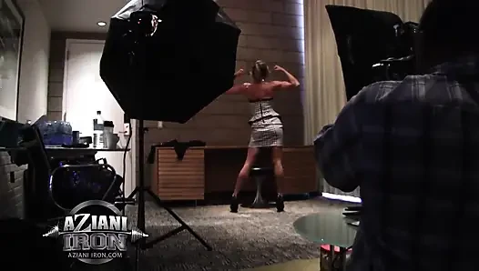 Wunderschönes fitness-model abby Marie hinter den kulissen